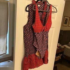 J. Crew Floral One Piece Swimsuit and coverup